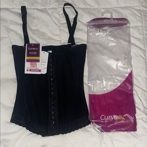 Curveez Size S NWT Black Corset Top